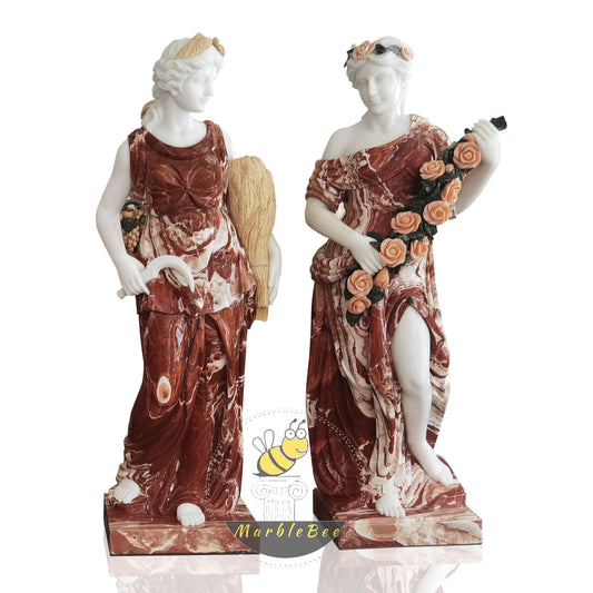 Greek goddess garden statue of the four seasons