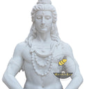 Custom Made White Marble Shiva Statue for Sale