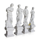 Four Seasons Marble Statues with Pedestals