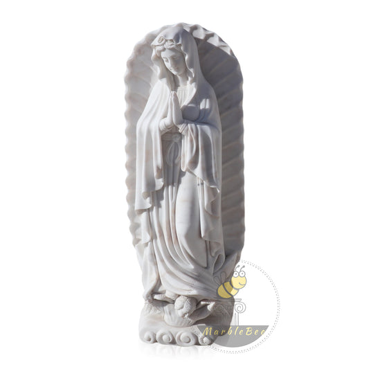 Marble Virgin Mary Statue