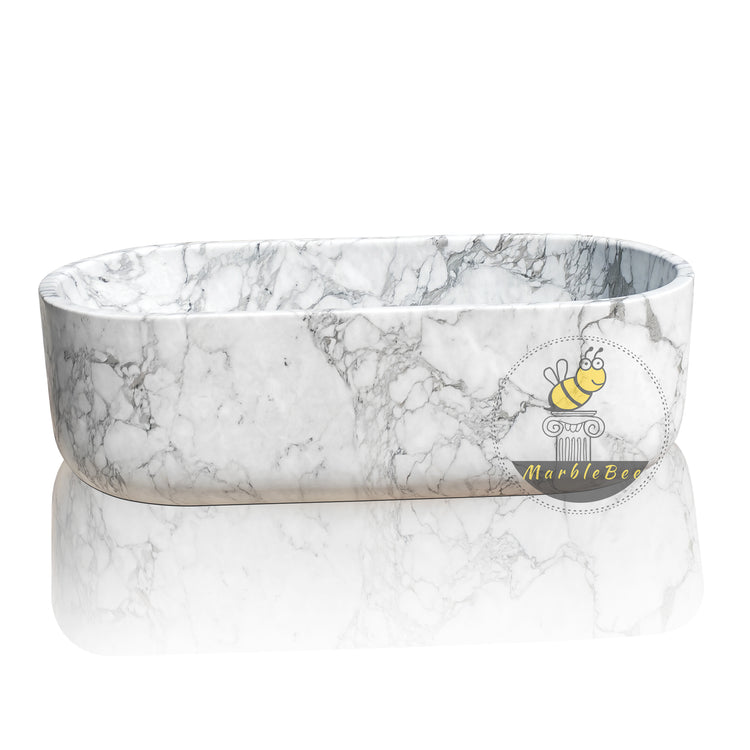 White marble bathtub on promotion