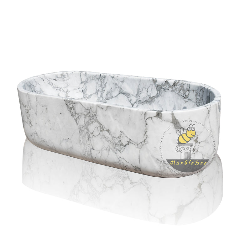 White marble bathtub on promotion