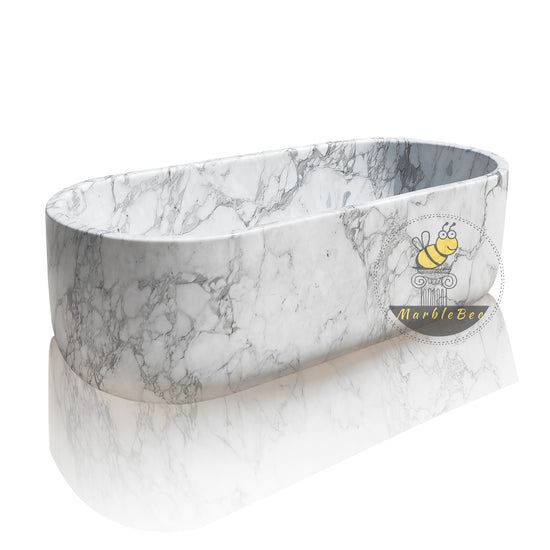 White marble bathtub on promotion