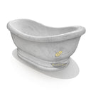 White Carrara White Marble Bathtub