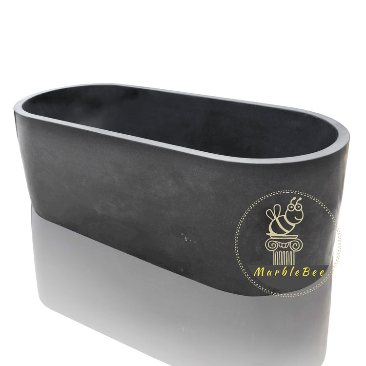 Black granite bathtub