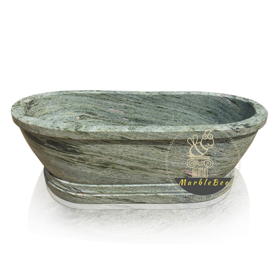 Light green marble bahtub