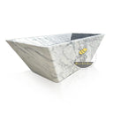 Rectangular Carrara White Marble Bathtub With Ergonomic Slope curve, Good for Back Rest