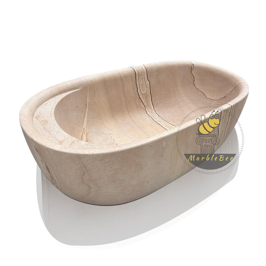 landscape veining stone bathtub