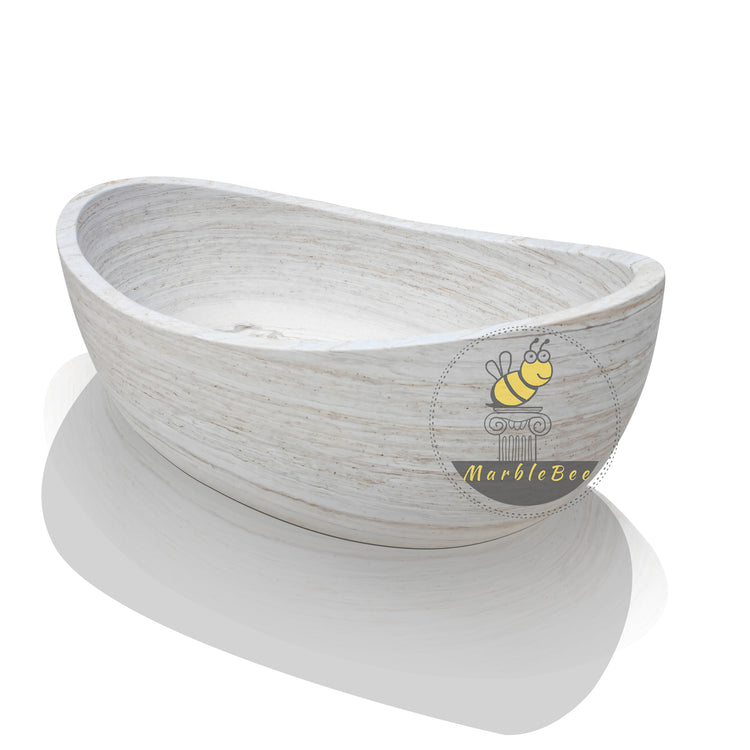 Large Marble Double Slipper Tub