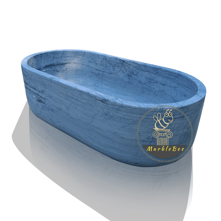 Unique Oval Blue Marble bathtub