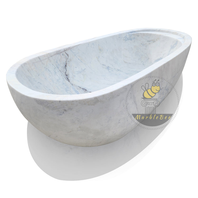 Arabescato marble tub