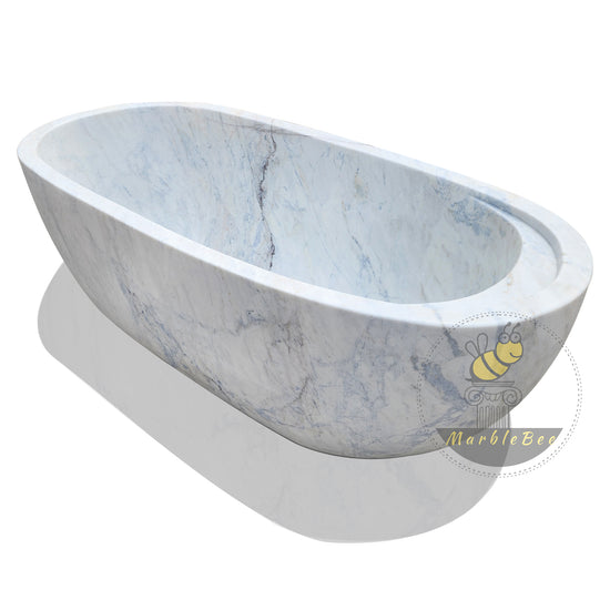 Arabescato marble tub