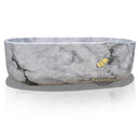 Marblebee gray Marble Bathtub Made from Arabescato Marble