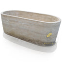 Marblebee Large Travertine Bathtub – Spacious for Two People, In Stock