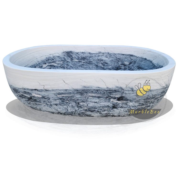 Marblebee Natural Stone Bathtub Made from Black Forest Marble