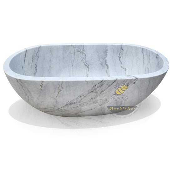 Carrara marble tub