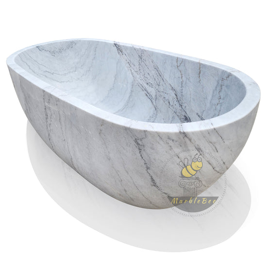 Carrara marble tub