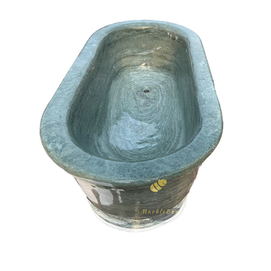 Ice Green Marble Stone Freestanding Tub