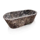 Natural Stone Bathtub carved from Dark Emperador Marble