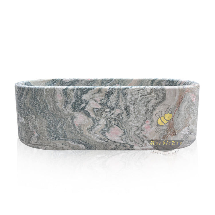 Unique Verde Rosato Imperiale Bathtub