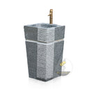 Marblebee Black Marble Sink Pedestal