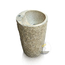 Marblebee White Granite pedestal sink