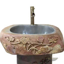 Marblebee Natural Stone Modern Pedestal Sink