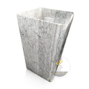 Marblebee Light Gray Marble Narrow Pedestal Sink
