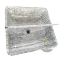 Marblebee Light Gray Marble Narrow Pedestal Sink