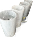Marblebee Carrara Marble pedestal sink