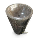 Marblebee Brown Marble Round pedestal sink