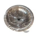 Marblebee Brown Marble Round pedestal sink
