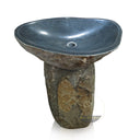 Marblebee Natural Stone Modern Pedestal Sink