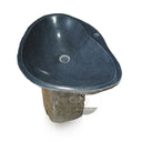 Marblebee Natural Stone Modern Pedestal Sink