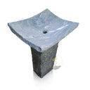 Marblebee Light Grey Full Pedestal Sink