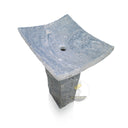Marblebee Light Grey Full Pedestal Sink