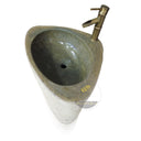 Marblebee Natural Stone Corner basin with pedestal