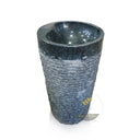 Marblebee Black Marble Oval Pedestal Sink