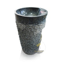 Marblebee Black Marble Oval Pedestal Sink