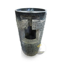 Marblebee Black Marble Oval Pedestal Sink