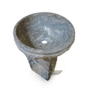 Marblebee Dark Grey Small Pedestal Sink
