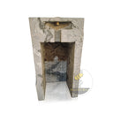 Marblebee Dark Grey Marble Compact Pedestal Sink