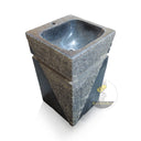 Marblebee Black Marble Petite Pedestal Sink