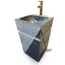 Marblebee Absolute Black large pedestal sink