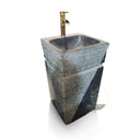 Marblebee Absolute Black large pedestal sink