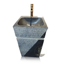 Marblebee Absolute Black large pedestal sink