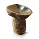Marblebee natural stone black freestanding sinks