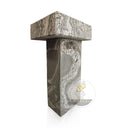 Marblebee Light Grey Marble Pedestal Sink