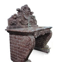 Marblebee  French Red Vintage Style Pedestal Sink