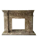 Custom Emperador Dark Marble Fireplace